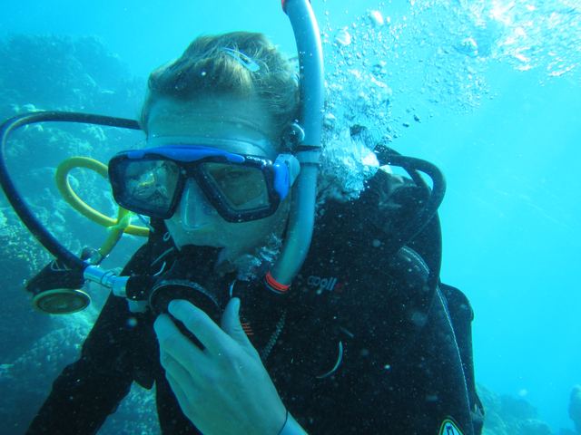 Josefin Sundin, diving at Lizard Island